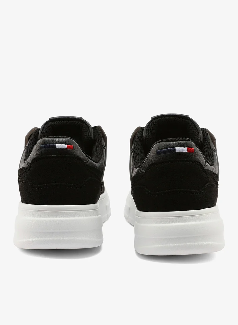 U.S. Polo Assn. black Men's Black Low-Top Canvas Sneakers - Iconic Branding for a Clean Look for Men | Best Price UAE